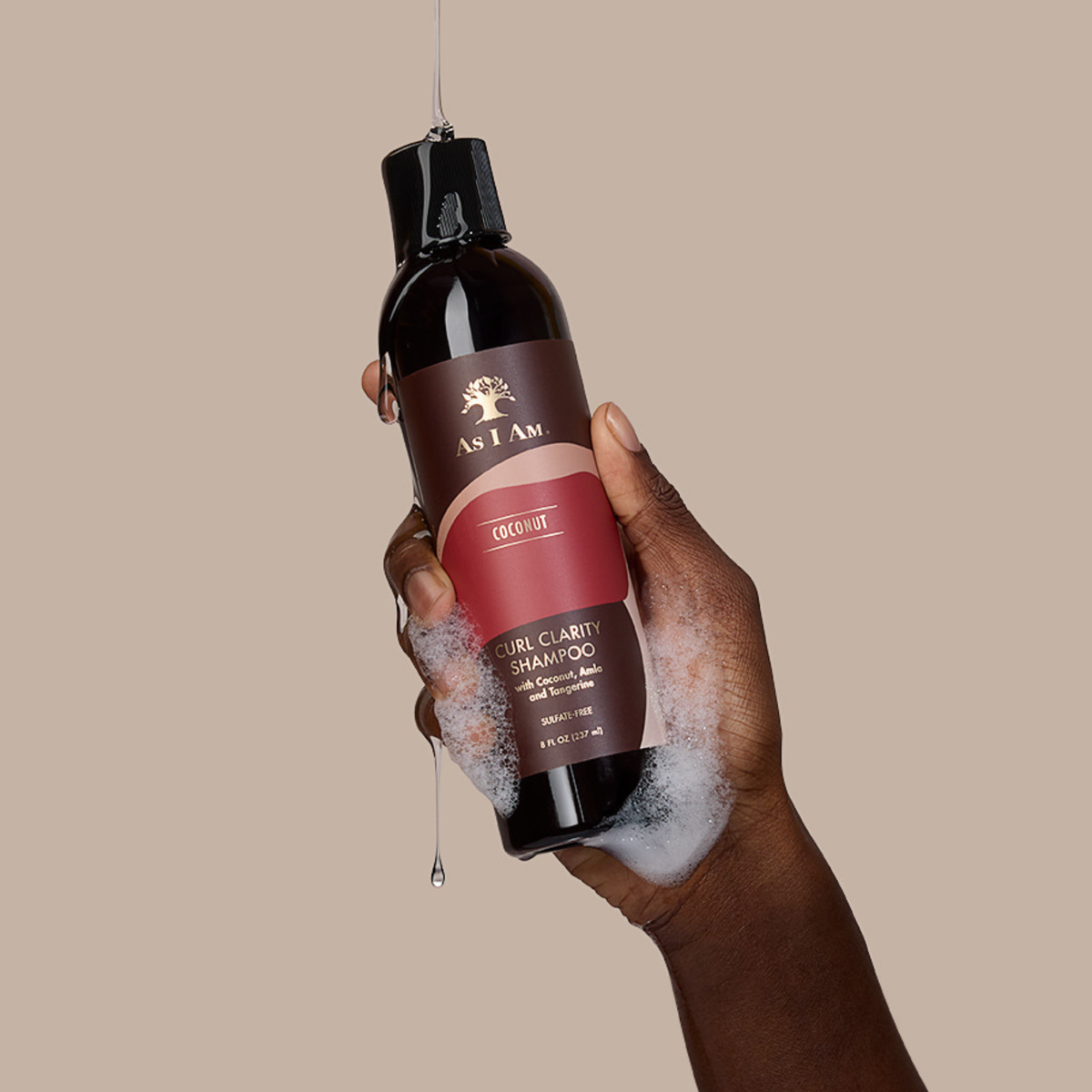 Coconut Water, Curl Clarity Shampoo, and Coconut Leave-In Conditioner