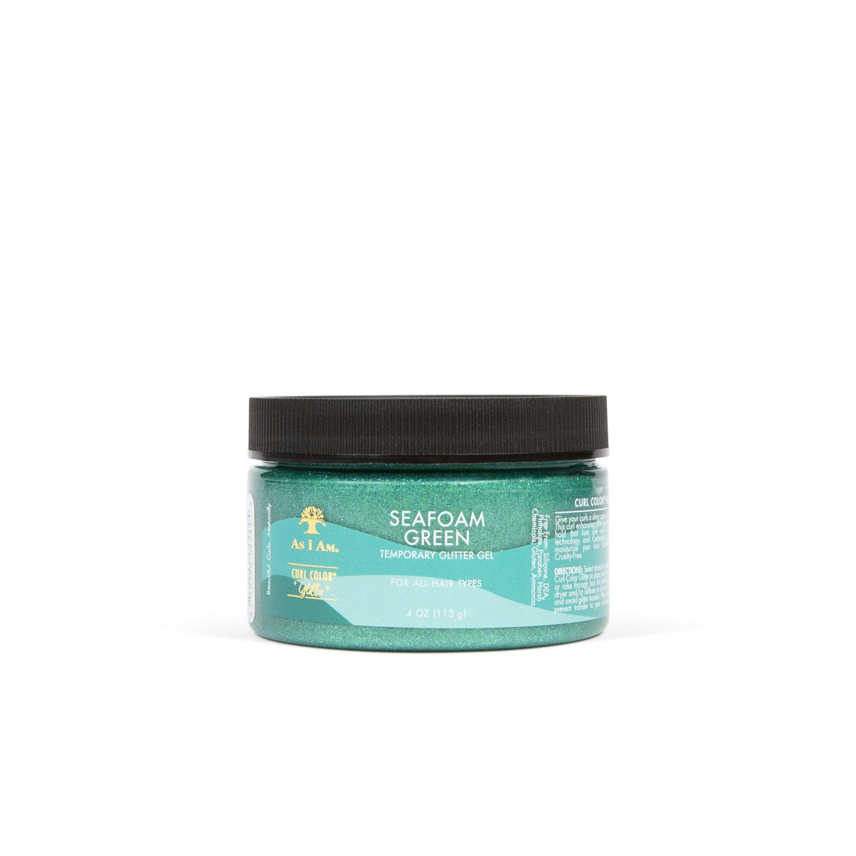 Curl Color Glitter Seafoam Green